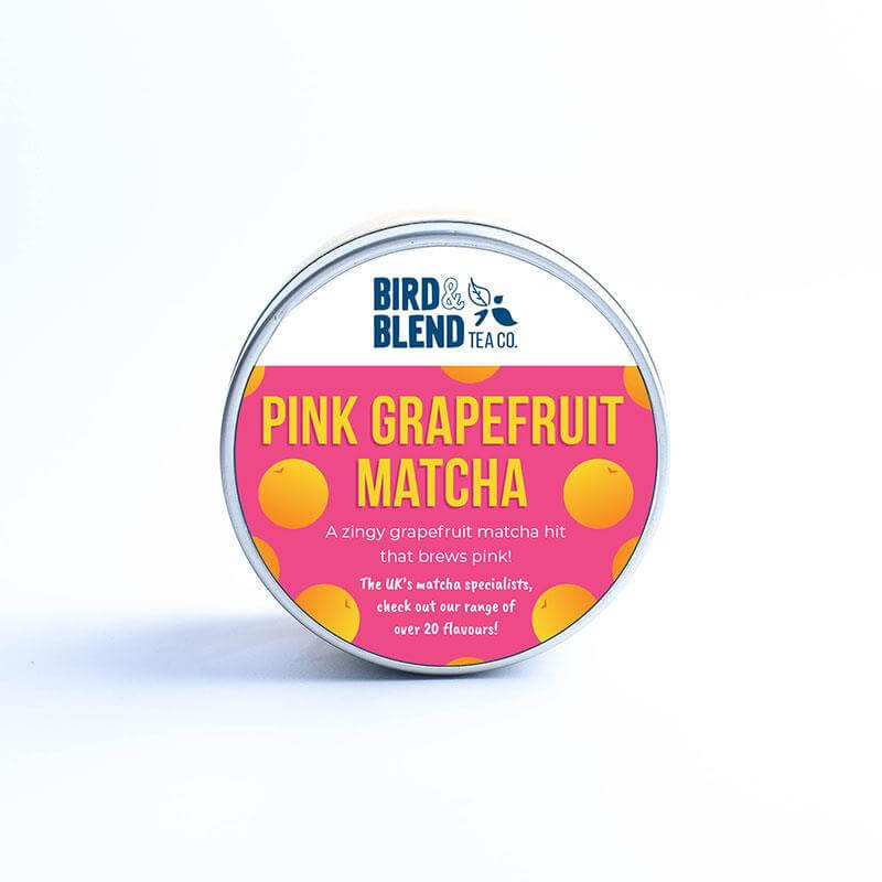 pink grapefruit matcha tea tin