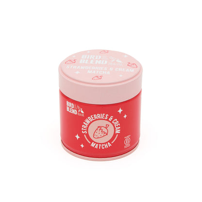 srawberries and cream matcha tin