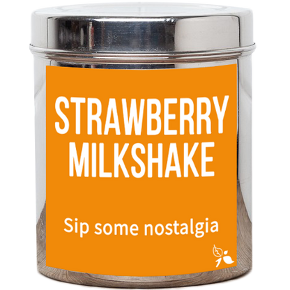 strawberry milkshake loose leaf tea tin