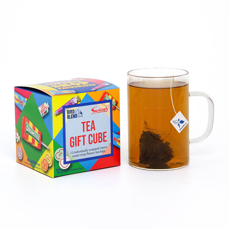 Swizzels sweetshop tea cube and mug of tea