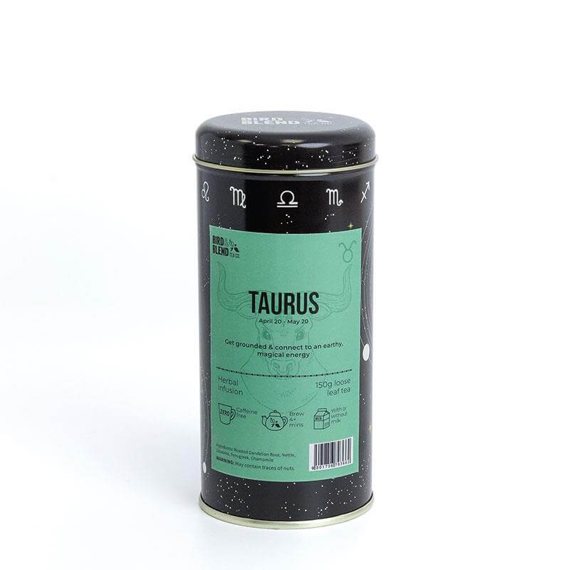 Taurus zodiac loose leaf tea tin