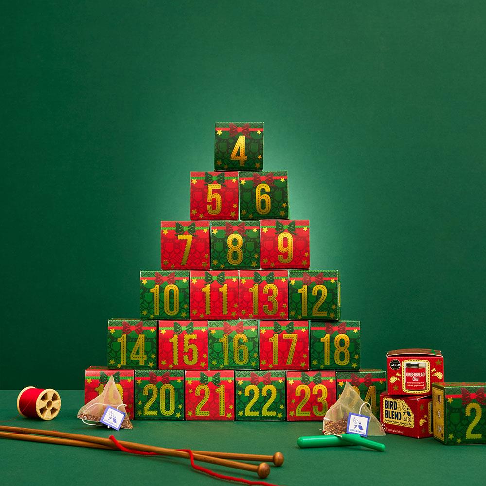  tea advent calendar cubes stacked 