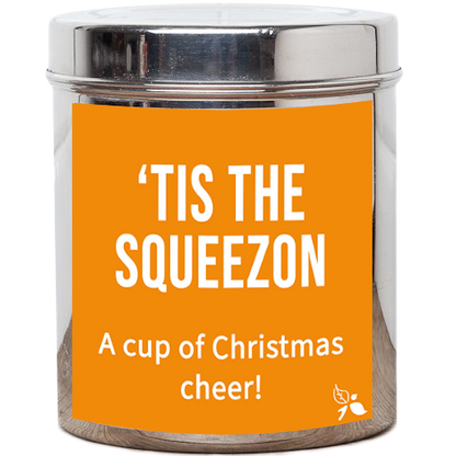 tis the squeezon tea tin