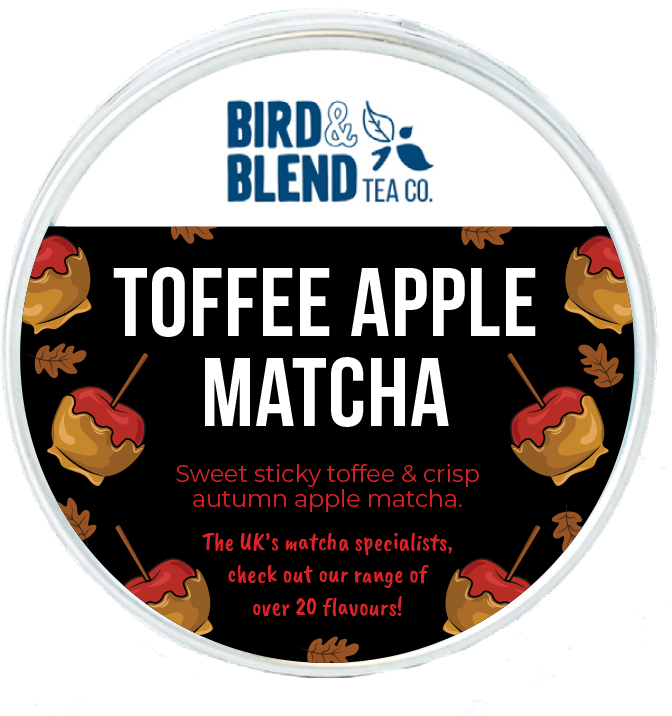 toffee apple matcha tin