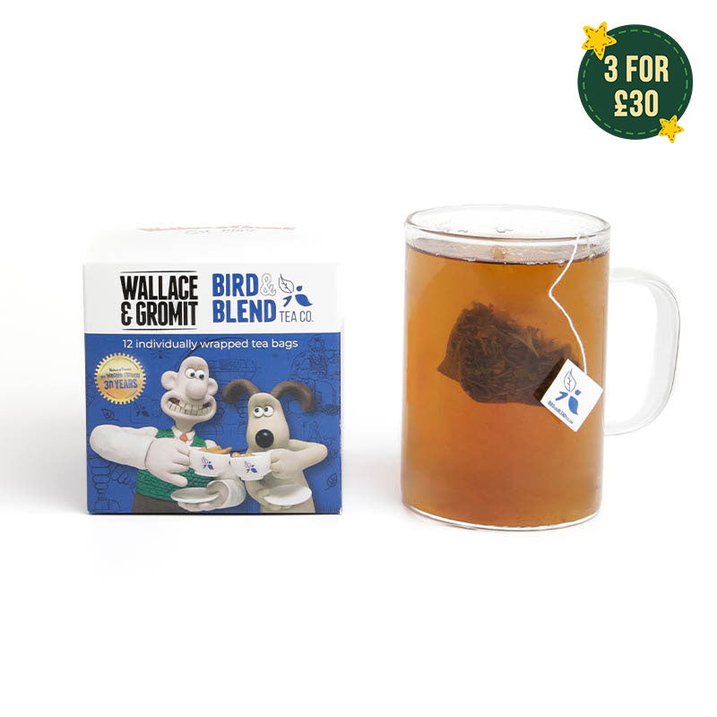 wallace and gromit tea cube with hot tea