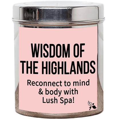 wisdom of the highlands custom tea tin
