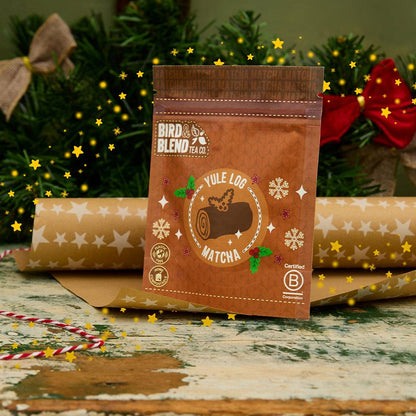 yule log matcha pouch christmas gifting