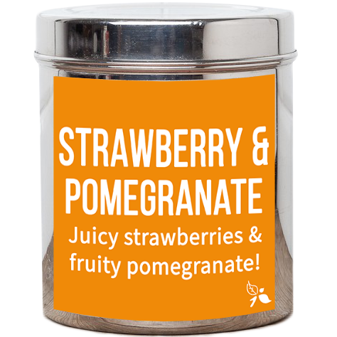 strawberry & pomegranate loose leaf fruit tea