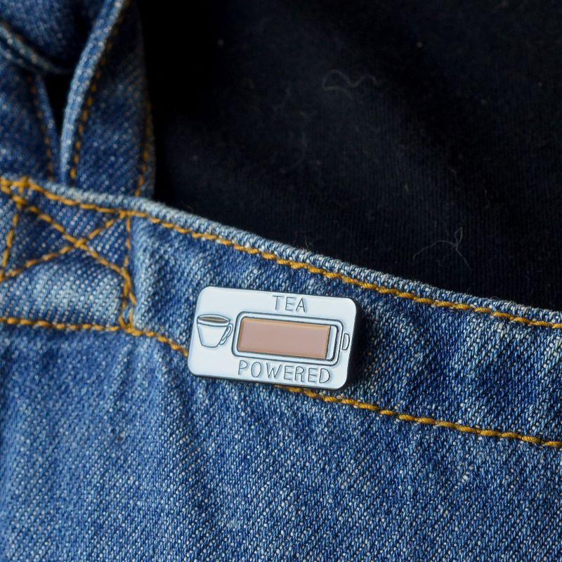 tea pin badge